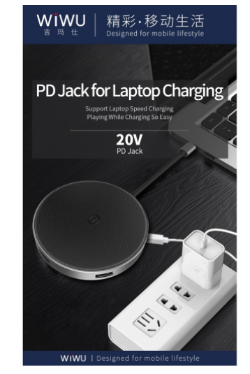 Адаптеры и переходники Адаптер Wiwu Apollo USB-C 5 в 1 на USB 3.0/3xUSB 2.0/Wireless Charging 5W (A641WC) (Silver)