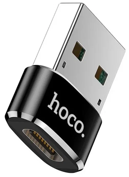 Адаптеры и переходники  AppleAvenue Адаптер Hoco UA6 USB 2.0/Type-C (черный)