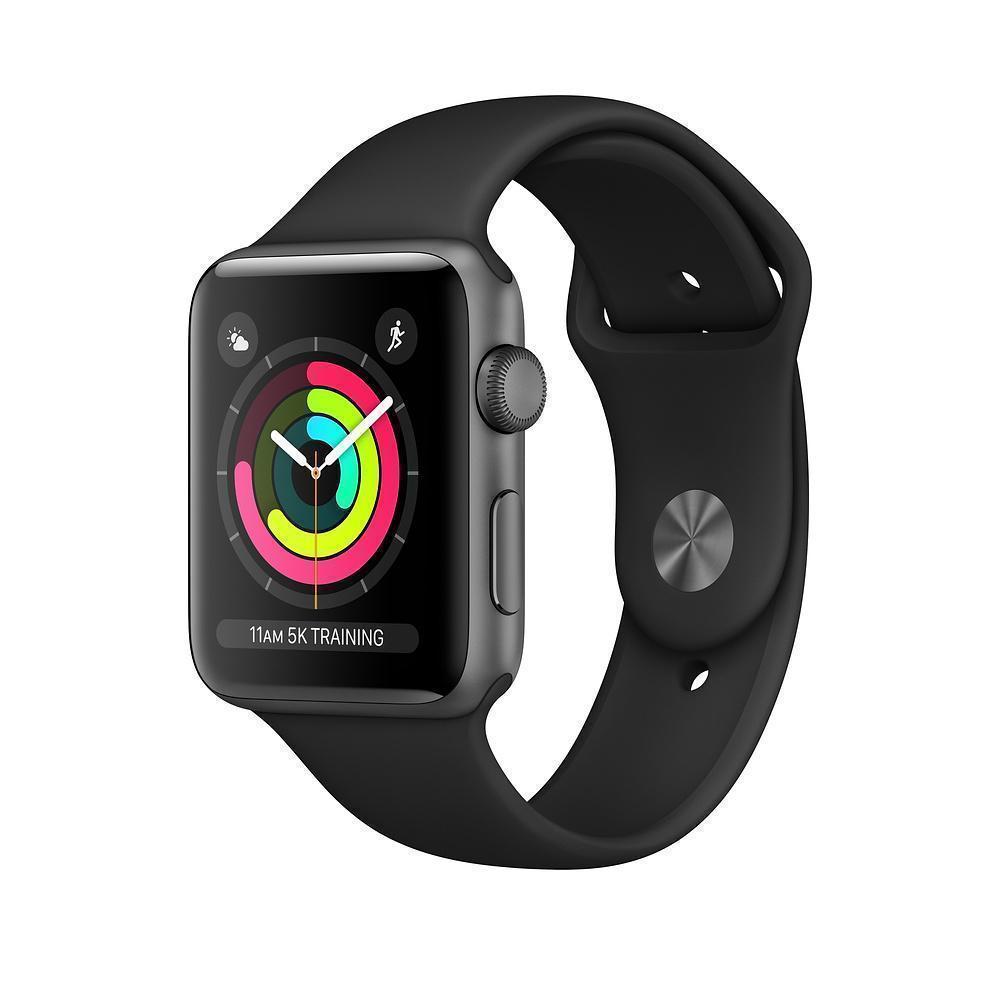  Apple Watch Series 3 42mm (GPS) Space Gray Aluminum Case with Black Sport Band (MTF32RU/A)