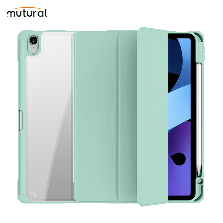 Чехол-книжка Mutural Folio Case для Apple iPad Air 4/Air 5 (10.9) (полиуретан с подставкой) (салатовый)