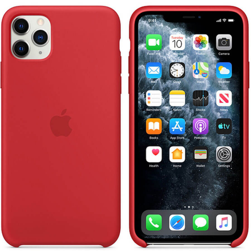 для iPhone 11 Pro Max  AppleAvenue Чехол-накладка Devia Nature Series Silicone Case для Apple iPhone 11 Pro Max (Red)