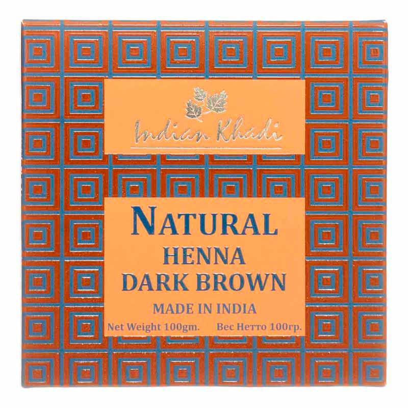 Хна для волос органическая (henna) Темно-коричневый Indian Khadi | Индиан Кади 100г
