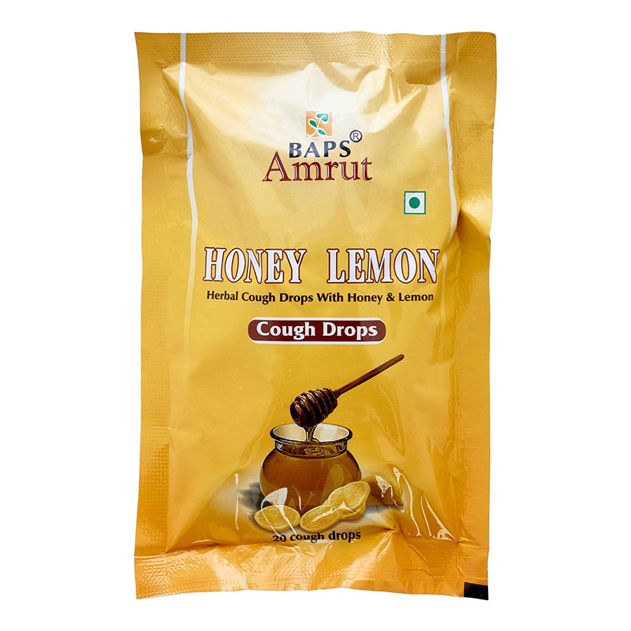 Индийские Продукты Леденцы от кашля Мед & Лимон (Honey & Lemon Cough Drops) Baps Amrut | Бапс Амрут 20шт