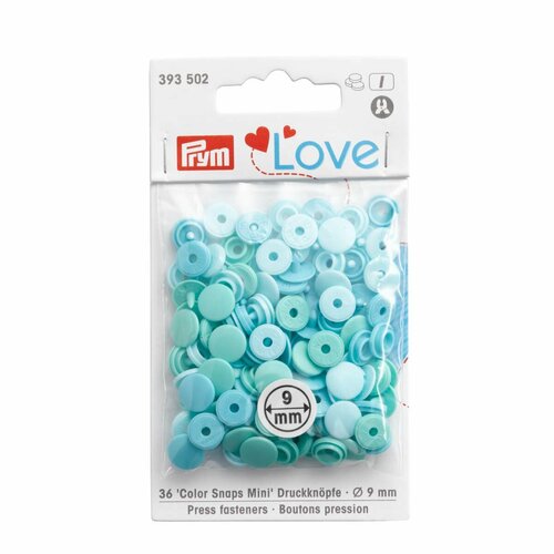 393502 Кнопки Prym Color Snaps Mini, 9 мм, 36 шт, Love Prym (мятный)