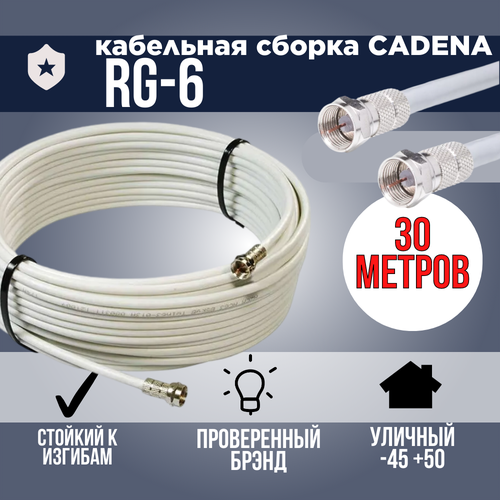 5м. 75 ОМ Кабельная сборка RG-6U,