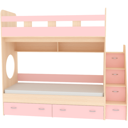Двухъярусная кровать Юниор 1 90x200 Дуб Молочный