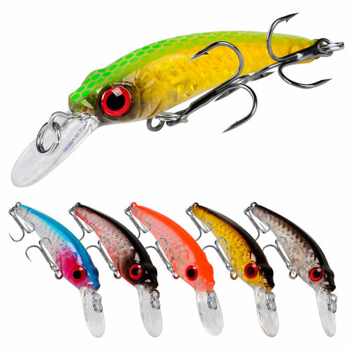 Воблер Proberos Crystal Flash Minnow 50 мм, 3,5 гр,