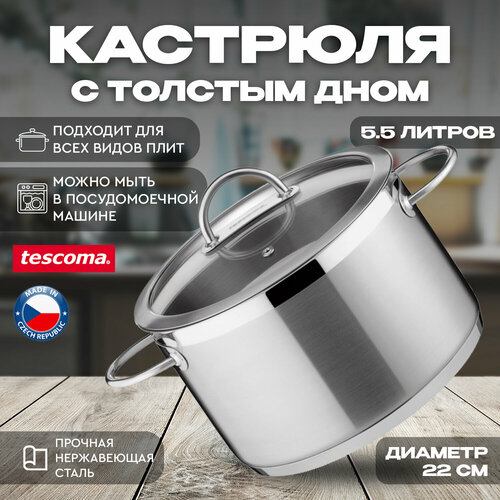 Кастрюля Tescoma Vision, 5.5 л, диаметр 22 см