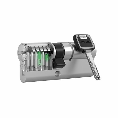 Цилиндр Mul-t-Lock MTL800 Светофор ключ-вертушка (размер 48х33 мм) - Никель,