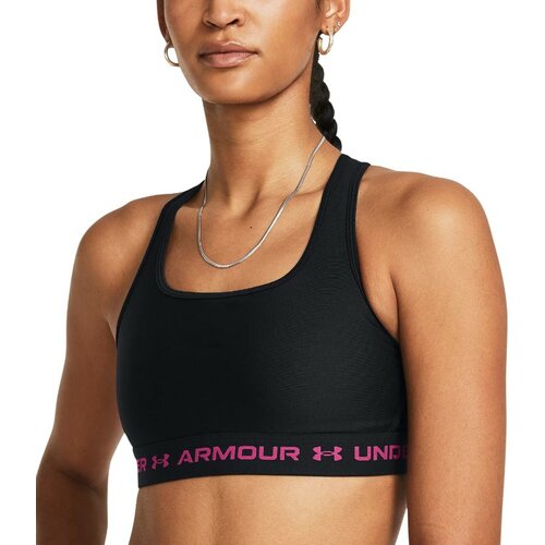 Топ спортивный Under Armour Mid Crossback, размер XS, black/astro-pink