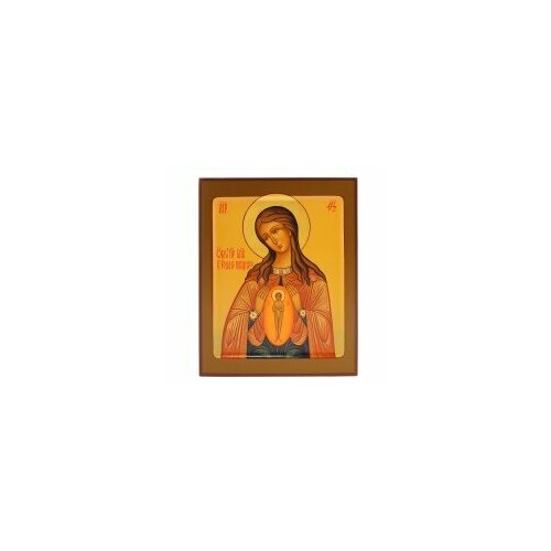 Иконы и церковная утварь Икона 17х21 БМ Помощница в родах, письмо, темпера, золочение