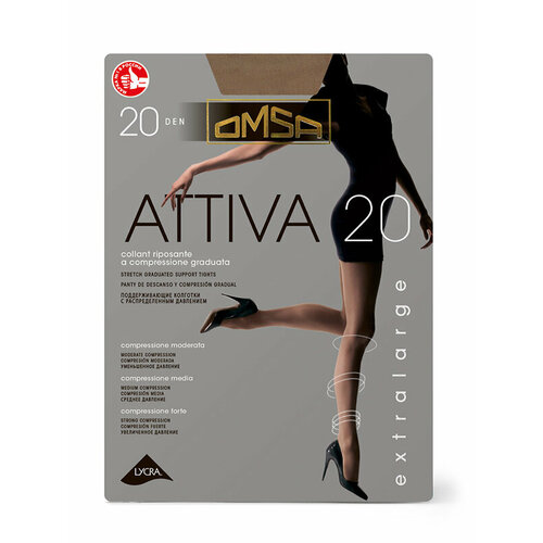 Колготки Omsa Attiva, размер XXL, lola