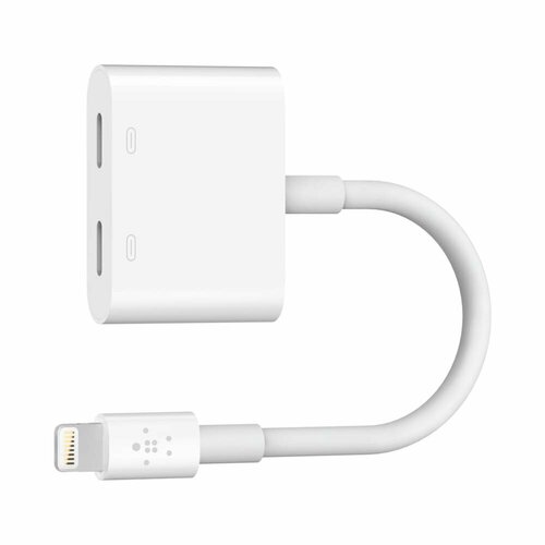 Кабель Belkin F8J198btWHT Lightning Audio + Charge RockStar, белый