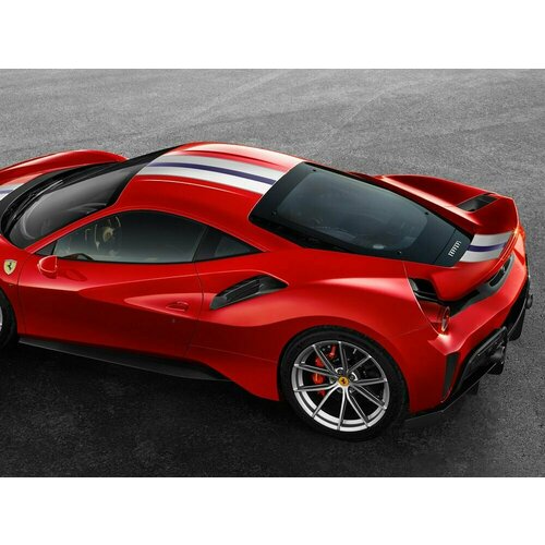 Плакат, постер на бумаге Ferrari 488, Феррари. Размер 60 х 84