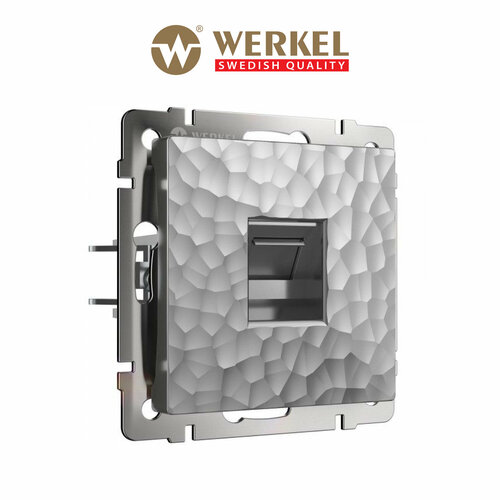 Встраиваемая розетка Ethernet RJ-45 Werkel Hammer W1281006 серебряный