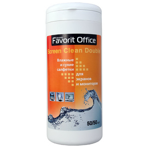 Favorit Office Screen Clean Double влажные салфетки+сухие са