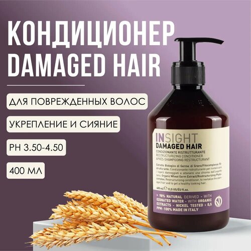 Insight кондиционер Damaged Hair Restructurizing для восстановления поврежденных волос, травяной,