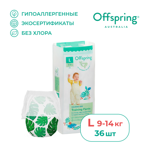 Offspring трусики L (9-14 кг), 36 шт., , тропики