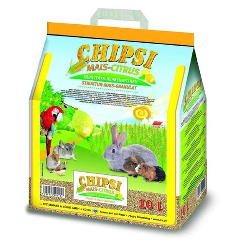 Сено, наполнители для птиц и грызунов  Яндекс Маркет Наполнитель Chipsi Mais Citrus 10л*4,6кг Кукурузный