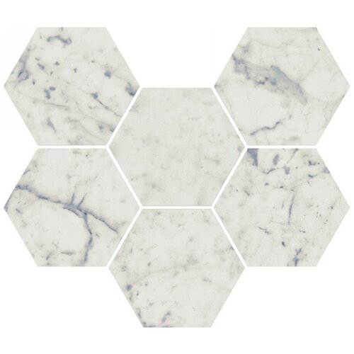 Мозаика Италон Charme Extra Carara Mosaico Hexagon Cer 25x29