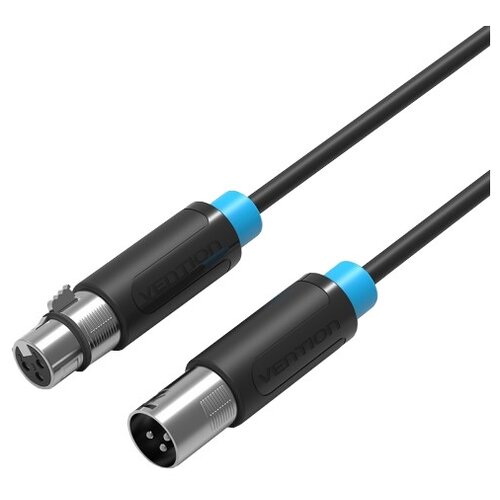 Кабель Vention XLR M - XLR F (BBFB), длина 2 м, черный