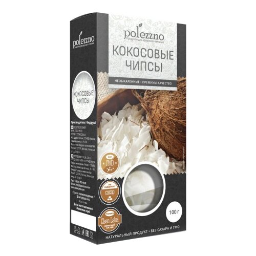 Чипсы POLEZZNO кокосовые, 100 г