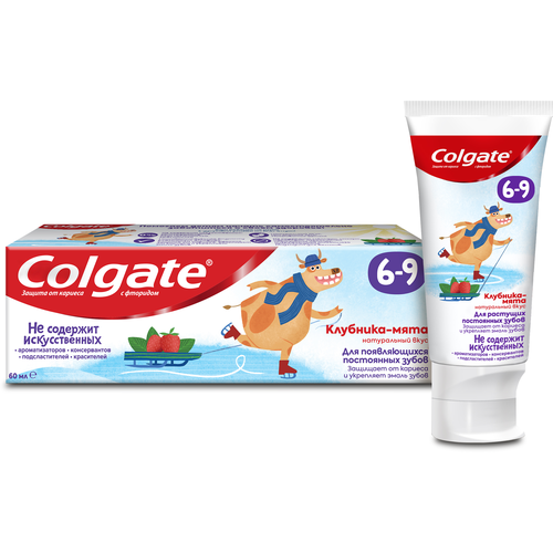   Яндекс Маркет Зубная паста Colgate Клубника-мята, для детей 6-9 лет, 60 мл, 108