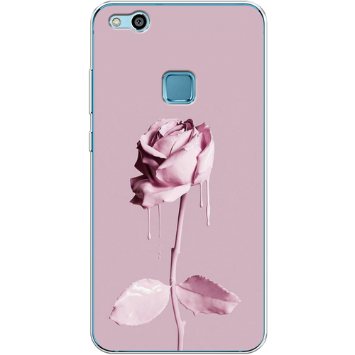 Силиконовый чехол Роза в краске на Huawei P10 Lite / Хуавей П10