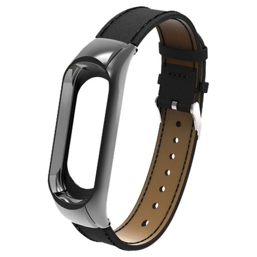Ремешки для умных часов  Яндекс Маркет Кожаный ремешок Xiaomi Mi Band 3 черный