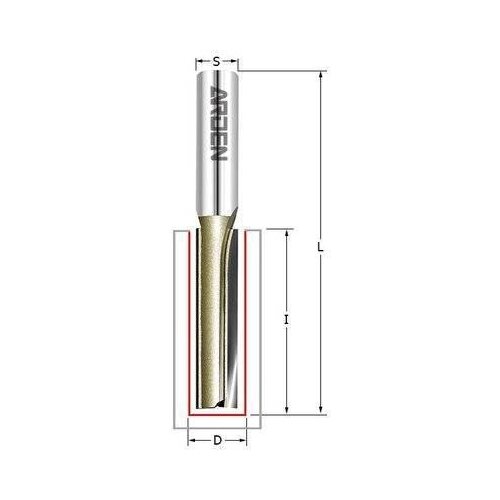 Пазовая фреза по дереву D=6x25x61 S=8 ARDEN 110813