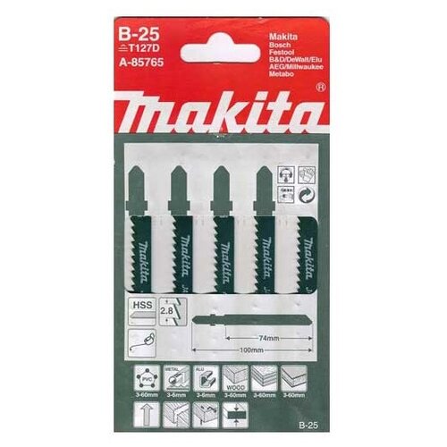  Набор пилок для электролобзика Makita A-85765 5 шт.