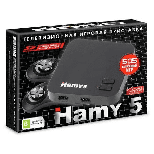 Ретроконсоли Игровая Приставка Hamy 5 (16+8 Bit) Classic Black (505в1) 