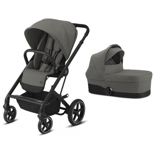 Коляска 2в1 Cybex Balios S Lux SLV Deep Black (c дождевиком)