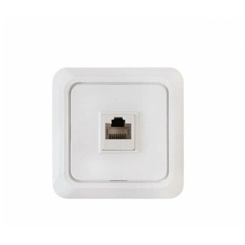 Компьютерная розетка IN HOME RJ-45 BOLLETO белая 7035 469061