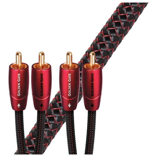 Кабель AudioQuest Golden Gate 2RCA-2RCA, 1.5 м, черный/красн