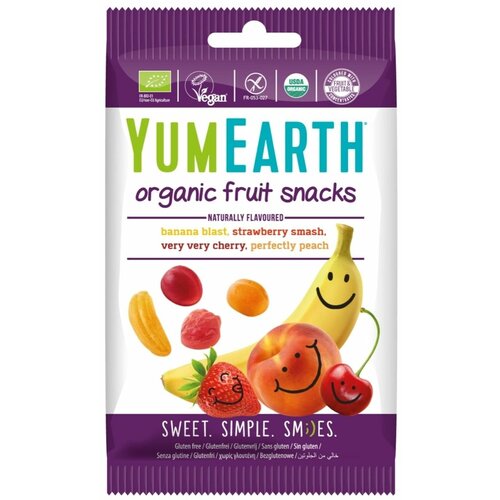 Мармелад органический жевательный YumEarth Organic Fruit Snacks со вкусами