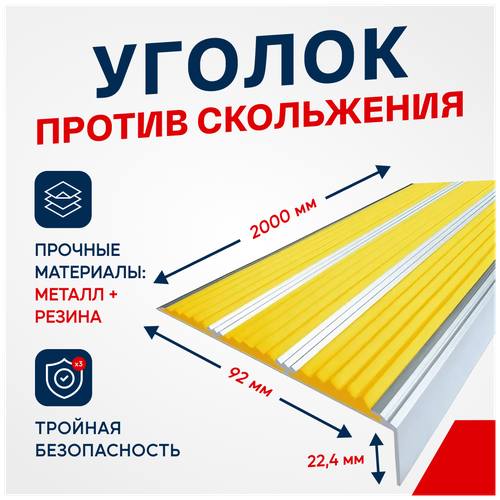 Отделочный профиль, уголки Противоскользящий алюминиевый угол-порог, накладка на ступен