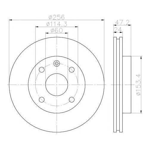 Диск Тормозной Передний (1шт.) Valeo phc арт. R3018