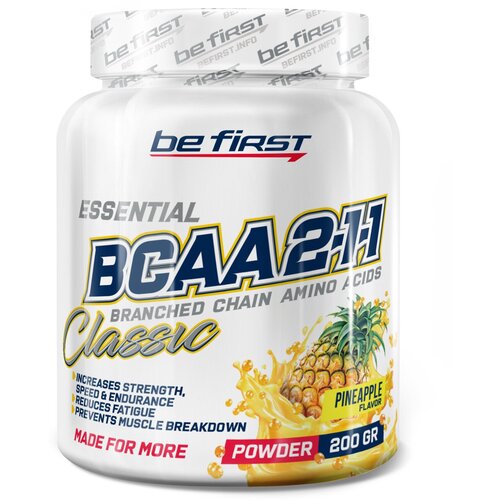 BCAA Be First 2:1:1 Classic Powder, ананас, 200 гр.