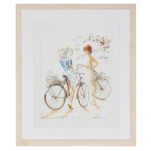 Lanarte PN-0007949 Girls on bicycle Набор для вышивания 39 x