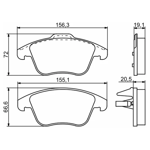 Колодки тормозные ford mondeo 07>/s-max 06>/volvo s80 06>/xc