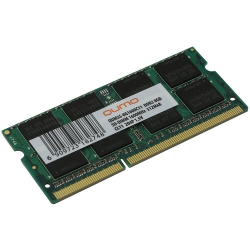 Оперативная память Qumo 8 ГБ DDR3 1600 МГц SODIMM CL11