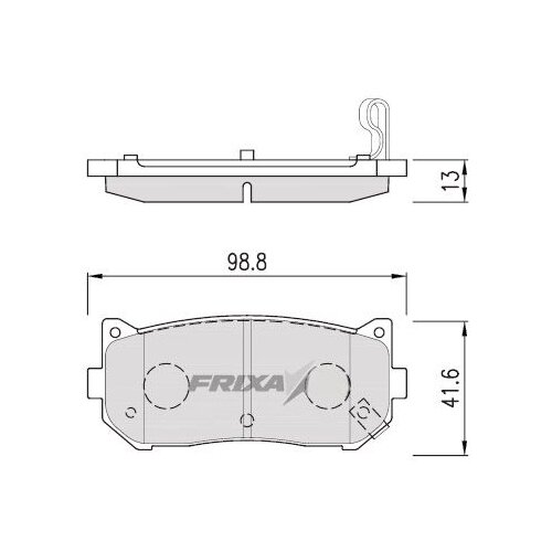 Колодки тормозные FRIXA дисковые задние KIA Spectra (GDB3203