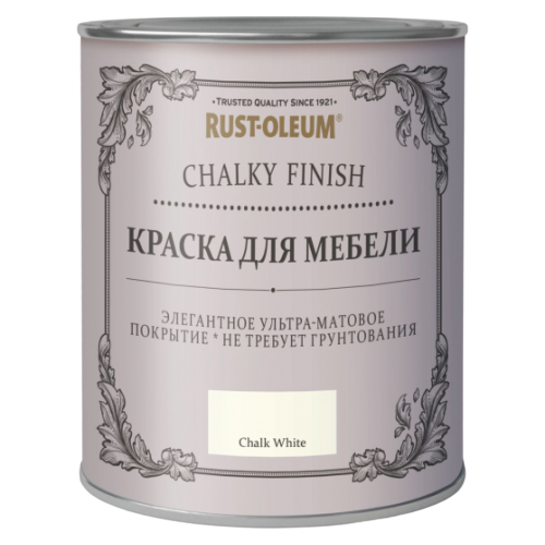 Краска для мебели и декора Chalky Finish, меловая, матовая, 