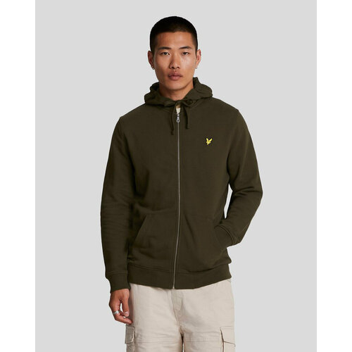 Толстовка Lyle & Scott Zip Through Hoodie, размер M, , Olive