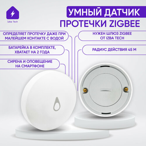 Датчики протечки воды Датчик протечки воды Zigbee беспроводной для умного привода и розетки для