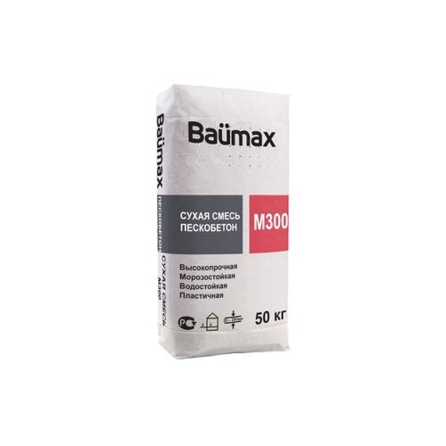 Баумакс пескобетон М-300 (50кг) / BAUMAX смесь М-300 пескобе