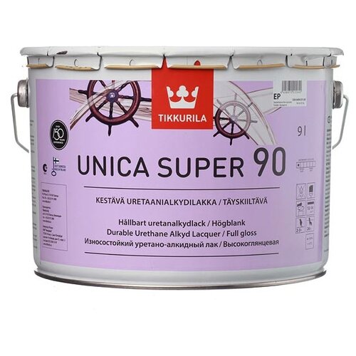   Яндекс Маркет Tikkurila Unica Super 90 яхтный лак глянцевый (бесцветный, 9