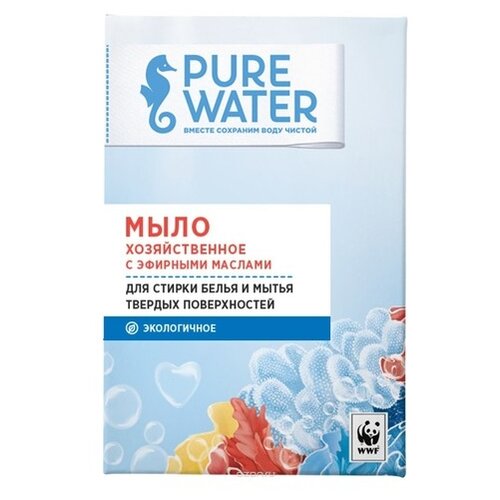 Хозяйственное мыло с эфирными маслами, Pure Water, 175 гр