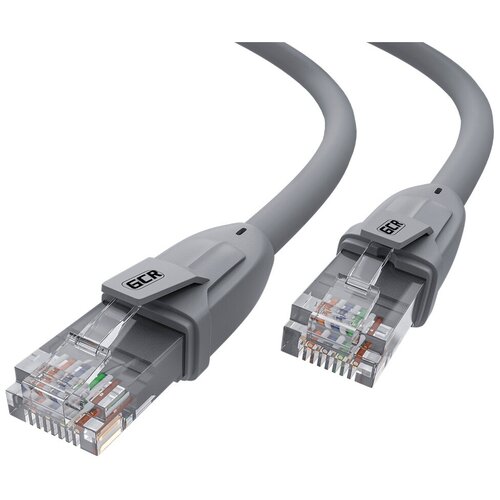 GCR Патч-корд прямой 7.5m UTP кат.6, серый, 24 AWG, литой, e